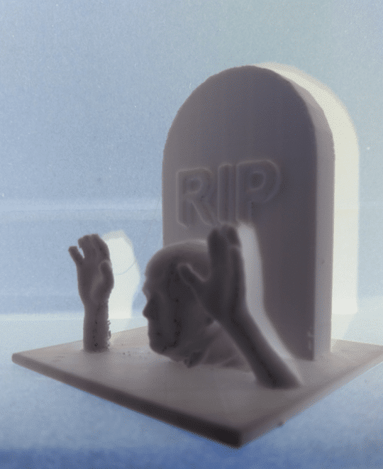 3d printed Zombie tombstone