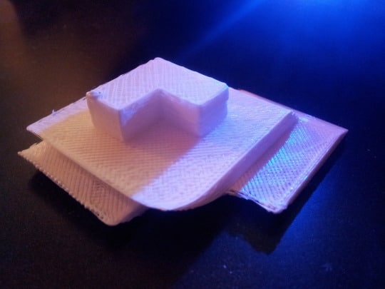 A failure of a 3d-printed object