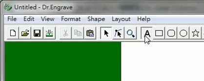 Select Draw Text tool in tool bar