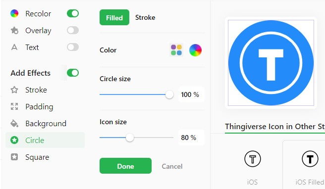 如何生成創客必備的 Thingiverse icon (SVG格式) 社交圖示 5