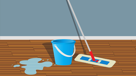 image: Cleaning floor